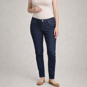 Isabel Maternity Dark Wash Side Panel Skinny Jeggings Jeans Pregnancy 10/30R